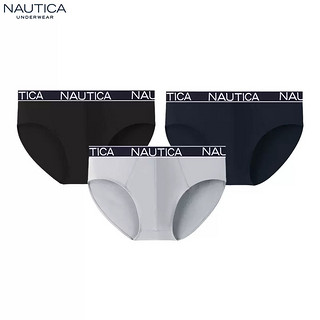 NAUTICA 诺帝卡 Underwear【3条装】男士内裤舒适弹力无感印三角内裤
