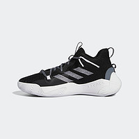 adidas 阿迪达斯 官方哈登Stepback 3男女签名版中帮实战篮球运动鞋 黑/白 44.5(275mm)