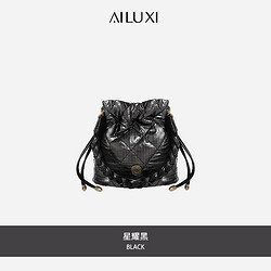 AILUXI 爱路喜 单肩斜挎包包女包送女友老婆生日礼物 星耀黑PD38882A