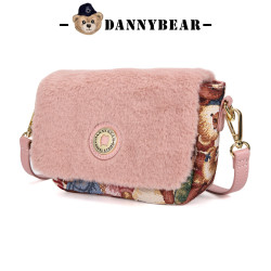 丹尼熊女士单肩包_DANNY BEAR 丹尼熊 女士单肩包女单肩斜挎包可爱小熊包包女包通勤休闲小清新小方包 迷彩粉多少钱-什么值得买