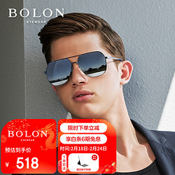 BOLON 暴龙 男士太阳镜 BL7021D70 黑框暗黑片 61mm