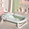 贝玛多吉 婴儿洗澡盆宝宝折叠浴盆可坐躺家用大号