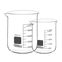 BOJIAO 博教 玻璃烧杯高硼硅耐高温带刻度透明量杯加厚初高中学生物理化学实验用品 250ml烧杯1个