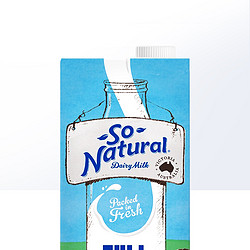 So Natural 澳伯顿 澳洲进口 So Natural 澳伯顿全脂纯牛奶1L*12 盒整箱装