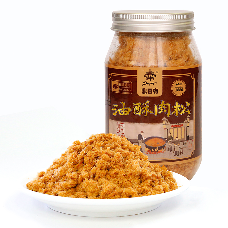鼎日有纯肉松无添加儿童海苔碎拌饭料福建特产烘焙 原味肉松108g（送原味肉松108g）