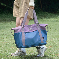 包包大人 MOONMIX手提旅行包女士运动健身包干湿分离短途旅游大容量可折叠收纳包袋 航海蓝