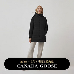 CANADA GOOSE 加拿大鹅 6期免息：加拿大鹅（Canada Goose） Camp 女士羽绒连帽夹克外套大鹅羽绒服 5085L 61 黑色 L