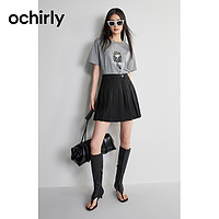 ochirly 欧时力 *ochirly&Blythe;小布系列 100%新疆长绒棉短袖t恤24新款春装印花