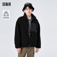 Semir 森马 外套男冬季高街渐变色彩时尚上衣摇粒绒温暖潮流宽松夹克