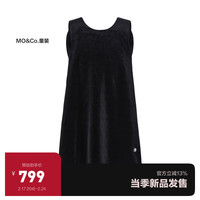 little MO&Co.little moco童装24春装女童丝绒背心无袖连衣裙子KBD1DRS006 黑色 110/52