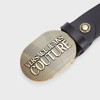 范思哲Versace Jeans Couture男士RODEO BUCKLE板扣皮带 黑色105