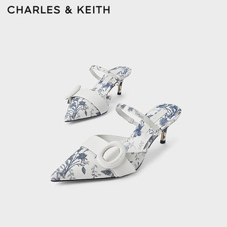 CHARLES&KEITH24春季新品尖头一字带细高跟穆勒拖鞋CK1-60920363
