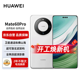 HUAWEI 华为 旗舰手机 Mate 60 Pro 12GB+512GB 白沙银