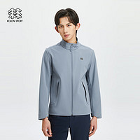 KOLON SPORT/可隆软壳夹克 男子户外休闲徒步防风登山防泼水外套 LHJK4SN103-LB 浅蓝色【立领】 175/L