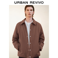 UR2024春季男装现代都市摩登百搭宽松翻领棉服UMU140001 砖红 S