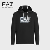 阿玛尼EMPORIO ARMANI24早春EA7男装徽标印花连帽运动卫衣 1200黑色 L