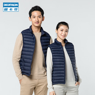 迪卡侬（DECATHLON）羽绒马甲马夹男女休闲羽绒服秋运动背心保暖INESIS 男款墨绿色 XXL