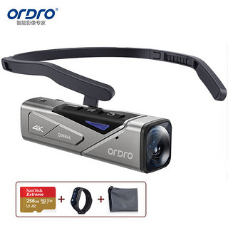 欧达（ORDRO）EP7头戴式运动摄像机4K高清摄像头小型运动相机vlog云台光学防抖IPX5级防水户外旅行旅拍DV