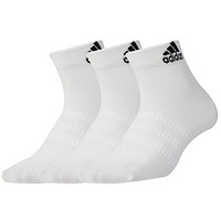 限尺码：adidas 阿迪达斯 LIGHT ANK 3PP 中性运动袜 DZ9435