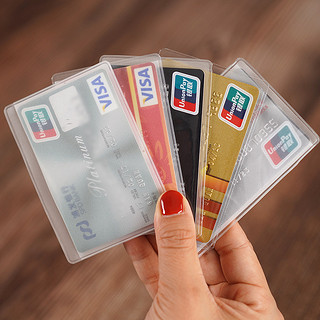 夏迪 透明磨砂防磁银行IC卡身份证件公交卡套会员卡饭卡PVC膜防水证件卡套定制信用卡明片保护套制作印刷促销宣传