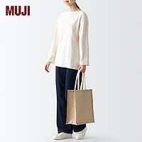 MUJI 無印良品 无印良品 黄麻简易收叠购物袋 手提包手拎外出