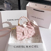 CAEISL & KCIEL官网小&ck2023新款女包小众原创设计高级感冰梅粉小包方扣手提包 收藏加购赠礼盒 专柜高档品质