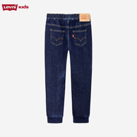 Levi's李维斯童装【商场同款】24春新款男童破洞牛仔长裤儿童休闲裤子 苍穹蓝 1