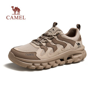 骆驼（CAMEL）2024春季网面透气户外运动鞋轻便软弹舒适休闲男鞋 G14S342059 沙/棕 42