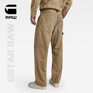G-STAR RAW2024春新Carpenter 3D中腰宽松男士潮流直筒牛仔裤D23695 密黄色 3130