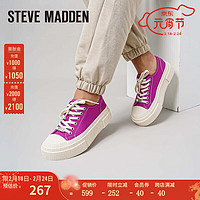 STEVE MADDEN /思美登春季厚底绑带运动女士休闲鞋饼干鞋女BECA 紫色 38