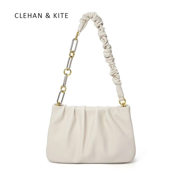  CLEHAN&KITE 褶皱链条 女士包包  米白色 小包
