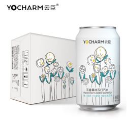 Yocharm 云臣 百香果味苏打汽水 0糖0脂0卡 调酒气泡苏打水 330ml*24罐