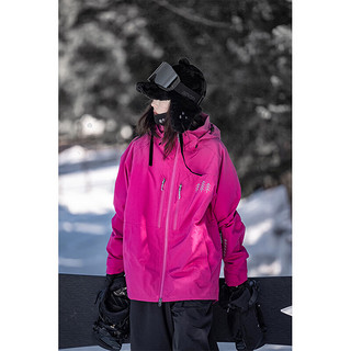 AWKAawka单板滑雪服女男款防风防寒加厚保暖美式外套上衣冬季 奶白 XS