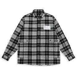 太平鸟男装男士衬衫_peacebird men 太平鸟男装 格纹休闲衬衣开衫 b1c