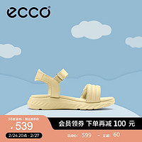 爱步（ECCO）童鞋 夏季儿童凉鞋舒适软底女童凉鞋 适动712172 稻黄色71217201710 27码