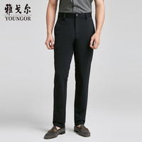 雅戈尔西裤男裤子男士2024春夏季青年男西裤 黑色 185/98A
