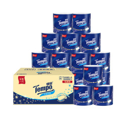 tempo得宝无香压花有芯卷纸4层160克16卷整箱装卫生纸巾家用厕纸