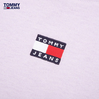 TOMMY JEANS24新款春季女装美式刺绣纯色针织短袖T恤上衣DW0DW17391