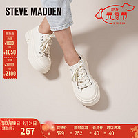 STEVE MADDEN /思美登春季厚底绑带运动女士休闲鞋饼干鞋女BECA 白色 39