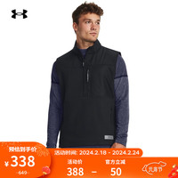 安德玛 UNDERARMOUR)Microfleece Maxx男子抓绒户外运动休闲马甲1379918 黑色001 L