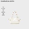 CHARLES&KEITH波光露珠手提包单肩包水桶包包女包CK2-10270879 Cream奶白色 S