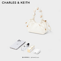 CHARLES & KEITH CHARLES&KEITH;波光露珠手提包单肩包水桶包包女包CK2-10270879 Cream奶白色 S