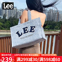 Lee 潮牌包包牛仔托特包女2023大容量学院刺绣单肩轻奢通勤手提包