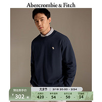 Abercrombie & Fitch 男装女装情侣装 24春新款小麋鹿美式重磅长袖T恤上衣