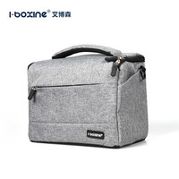 艾博森(i-boxine)单肩包相机包 便携休闲数码 摄影包 微单/单反相机包 D11适用于佳能 索尼 尼康 富士 灰色 大