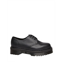 Dr. martens 马汀博士 1461 Quad Mono 女士黑色哑光厚底三孔系带鞋