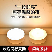 QIFAN 启梵 【特价商品】小夜灯婴儿喂奶灯 USB充电按键节能led小夜灯 三色调节-2个装