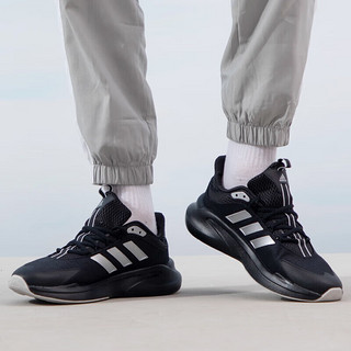 阿迪达斯 （adidas）休闲鞋男鞋2024春季新款运动鞋ALPHAEDGE减震跑步鞋IE6039 IE6039黑银