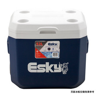 爱斯基（ESKY）52L大容量户外便携食品保温冷藏箱车载冰桶拉杆冰箱外卖箱附2冰扳
