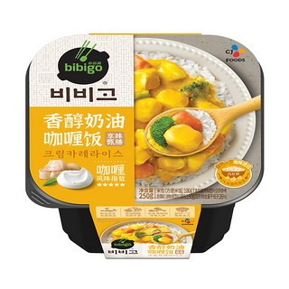 bibigo 必品阁 自热米饭 香醇奶油咖喱饭250g 方便食品 午餐 晚餐 夜宵充饥速食